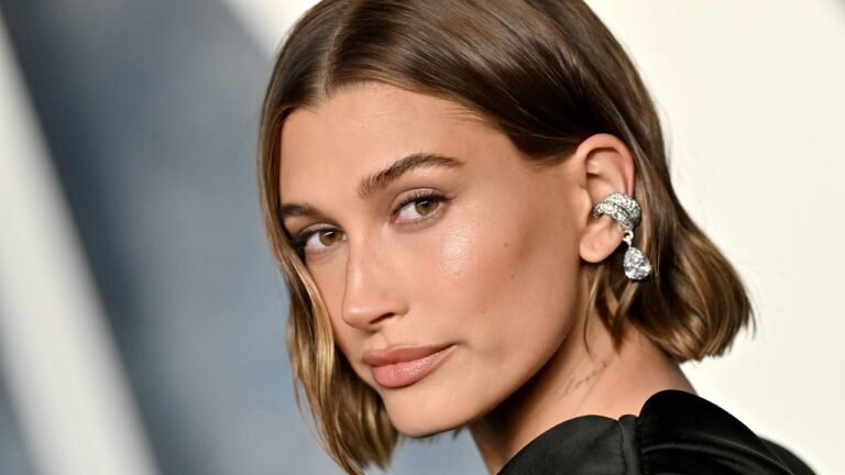 Hailey Bieber Breaks Fall Hair Coloration Traditions With New Cashmere Blonde Lob